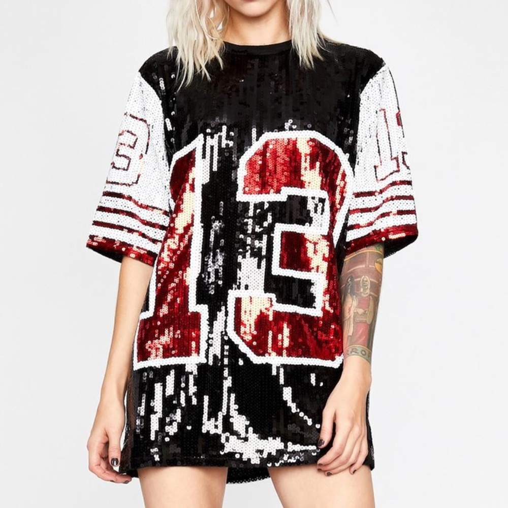 Festival Ready Oversized Sequin Jersey